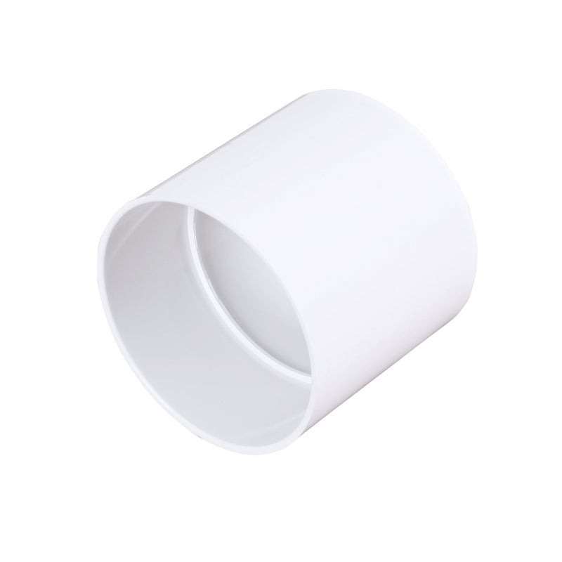 NDS 6P05 PVC S&D Coupling, 6-Inch, Hub X Hub Connection, for use with 6-Inch Sewer and Drain Pipe, White - Image 1